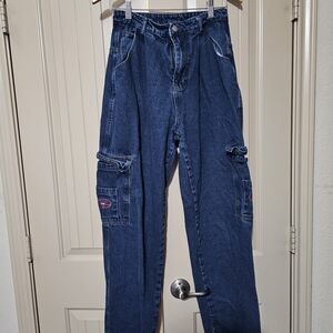 SHEIN Dark Blue Flare Jeans